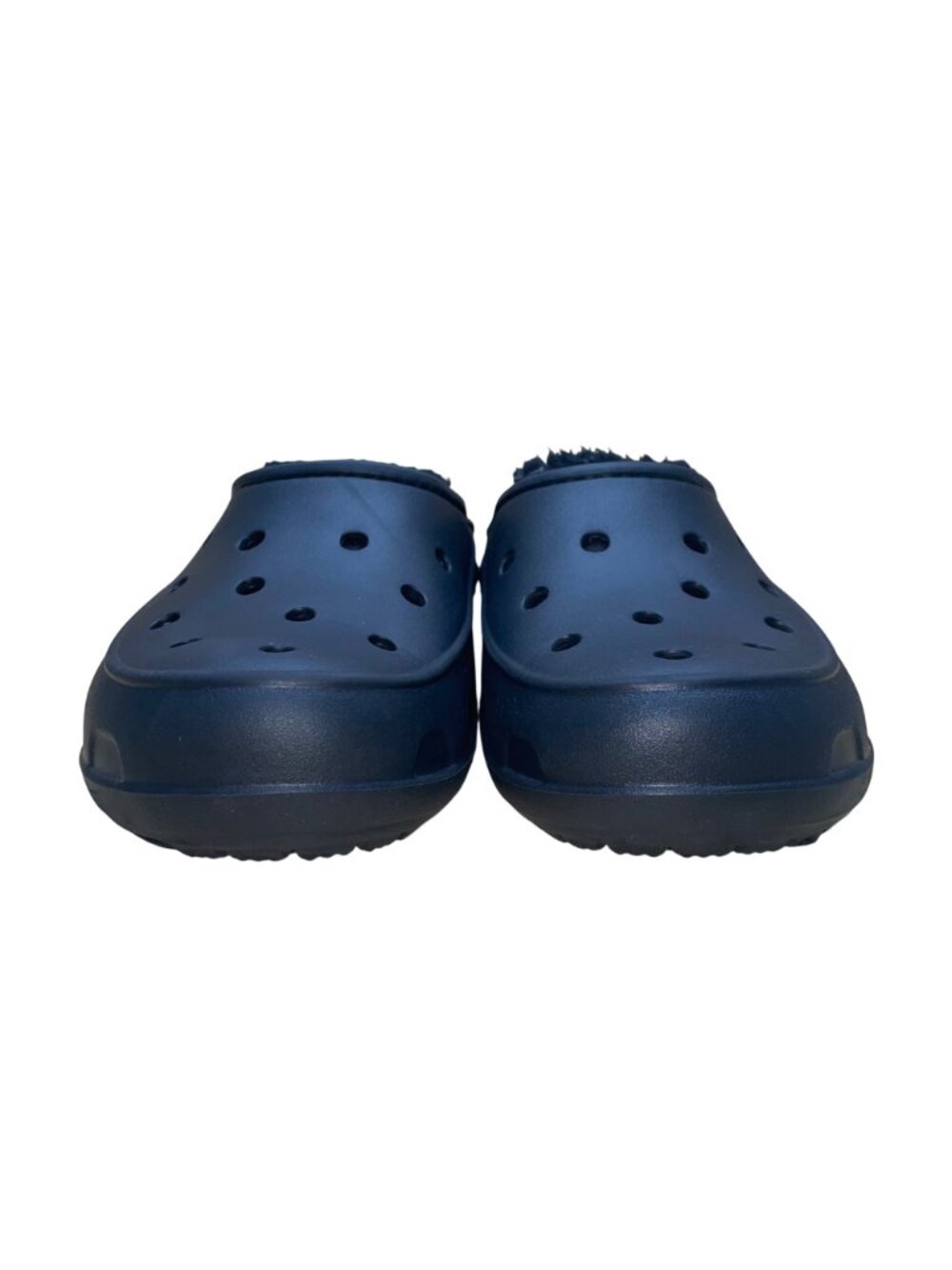 Crocs Women’s Black Fuzzy Lined Winter Comfort Slip-On Mule Clogs Size 10 - Picture 2 of 9